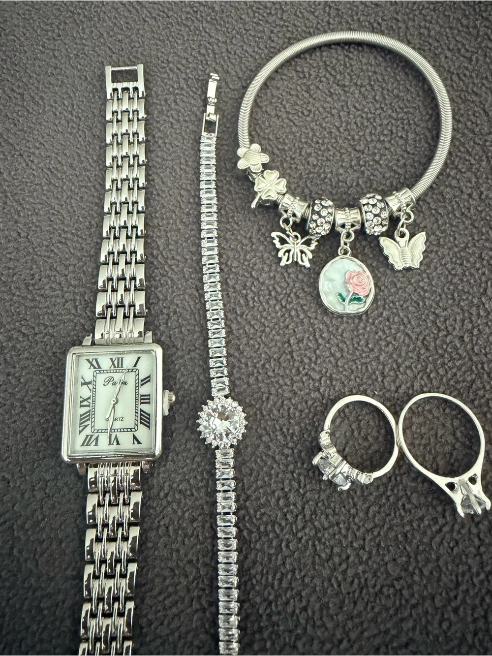 Silver Women's Watch Set